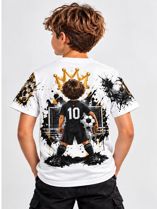 ZOMEYX Crown Football – Kids Graphic T-Shirt