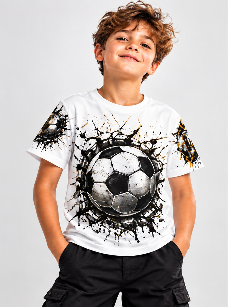 ZOMEYX Crown Football – Kids Graphic T-Shirt